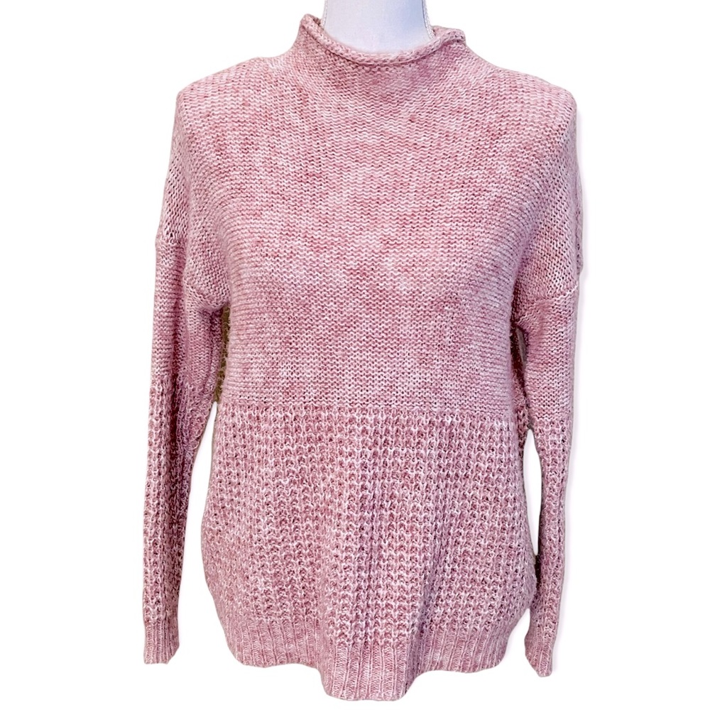 American Eagle Pink Mock Turtleneck Sweater Small - Picture 1 of 7